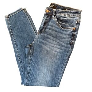 Judy Blue Skinny Fit Ankle Denim Jeans (30) Medium Wash Stretch Staple Minimal